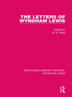 cover image of The Letters of Wyndham Lewis
